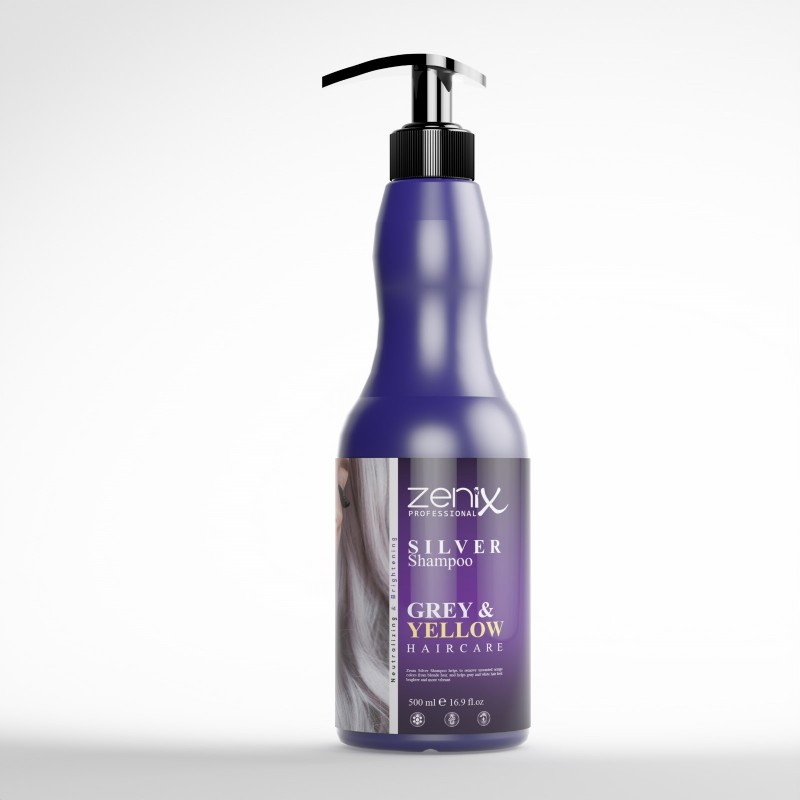 Zenix Hair Care Shampoo Silver For Grey And White Hair 500 ml 