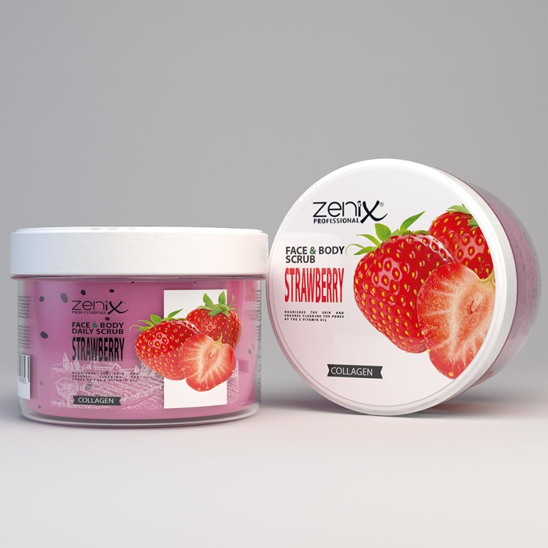 Zenix Face Skin Care Daily Scrub Strawberry 275 ml